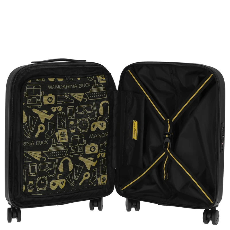 Mandarina Duck Logoduck+ - Trolley de cabina de 4 ruedas 52 cm expandible (black)