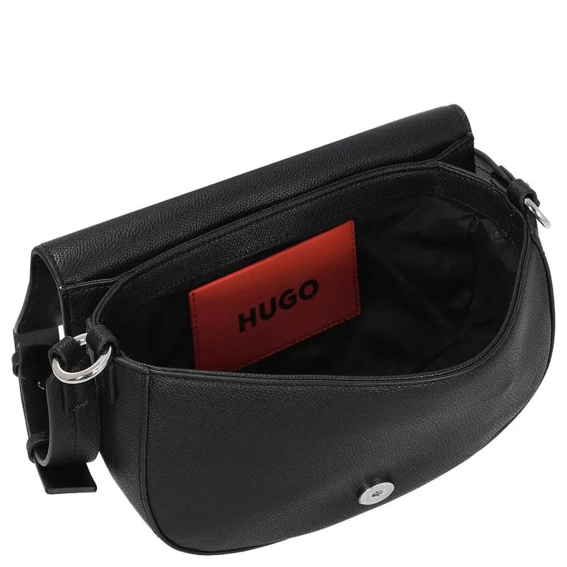 HUGO Women's Chris Saddle R - Bolso bandolera 25 cm (black)