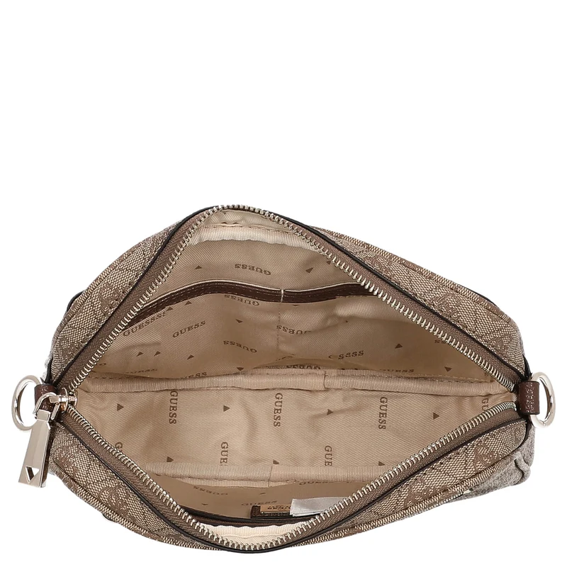 Guess Vikky II - Bolso bandolera 20 cm (latte logo/brown)