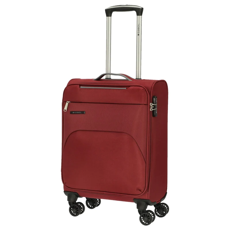 Gabol Zambia - Trolley de cabina con 4 ruedas 55 cm (burgundy)