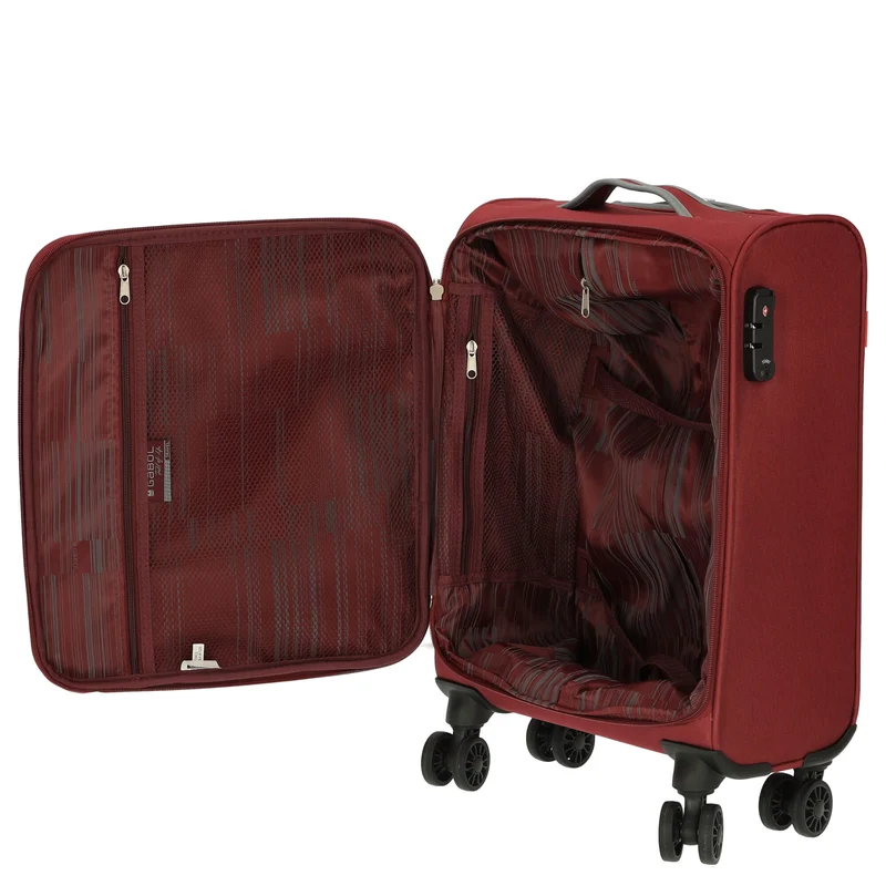 Gabol Zambia - Trolley de cabina con 4 ruedas 55 cm (burgundy)