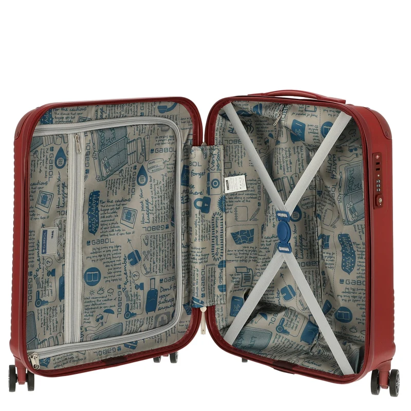 Gabol Balance - Trolley de cabina con 4 ruedas 55 cm (rojo)