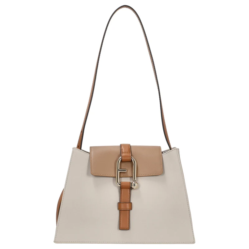 Furla Nuvola S - Bolso de hombro 27 cm (vaniglia+deserto+brandy)