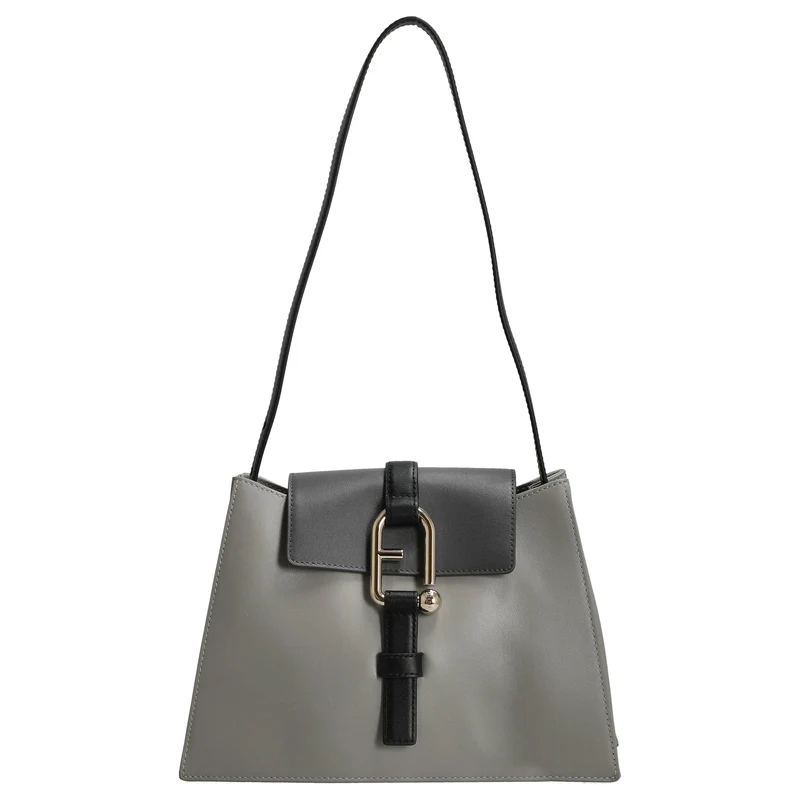Furla Nuvola S - Bolso de hombro 27 cm (cenere+soil+nero)