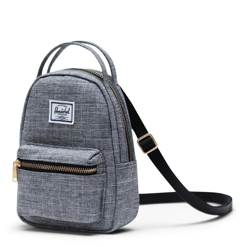 Herschel Nova - Bolso de hombro 10 cm (raven crosshatch)