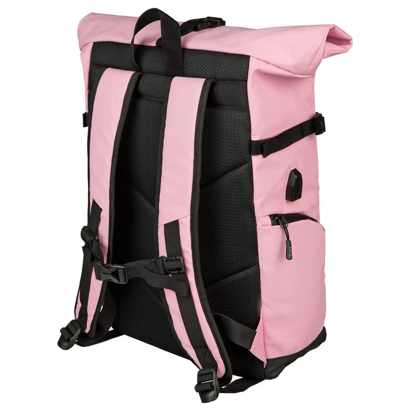 Neoxx VIBE Roll Top - Mochila 15" 45 cm USB (candy)