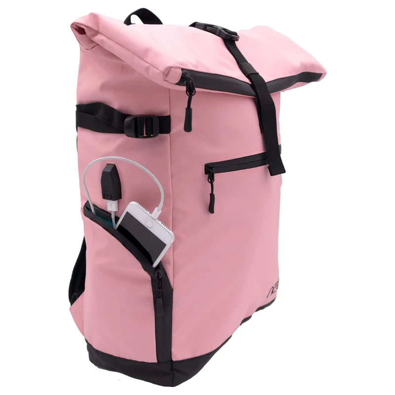 Neoxx VIBE Roll Top - Mochila 15" 45 cm USB (candy)