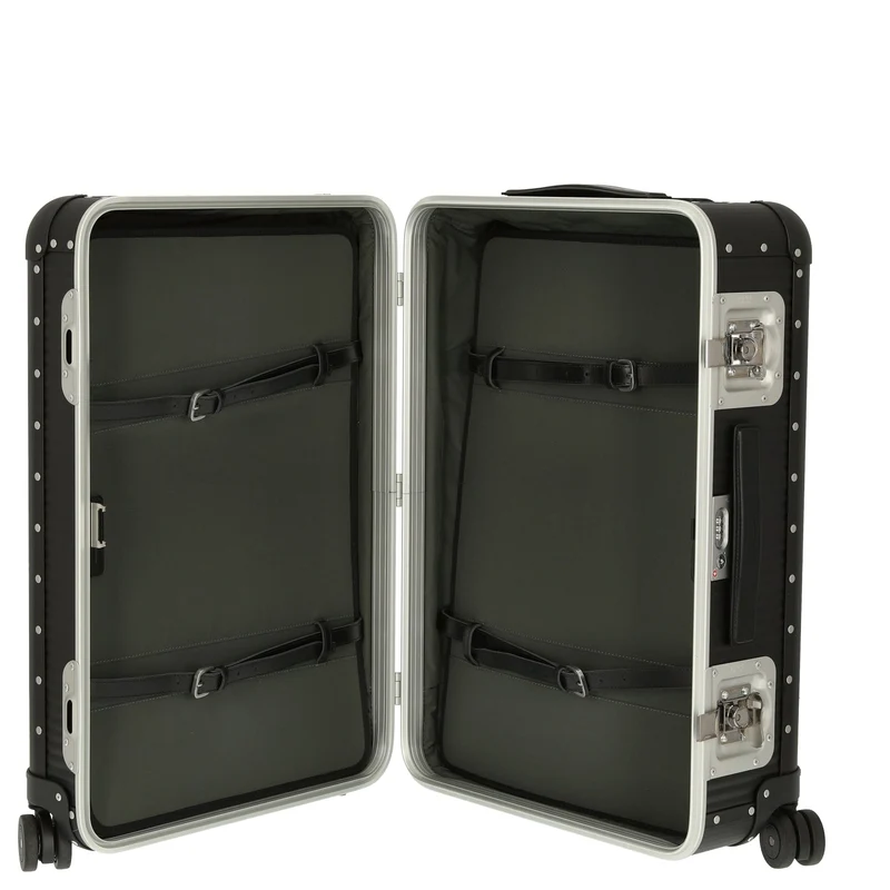 FPM Milano Bank aluminum Spinner 68 - Trolley de 4 ruedas 66 cm (caviar black)