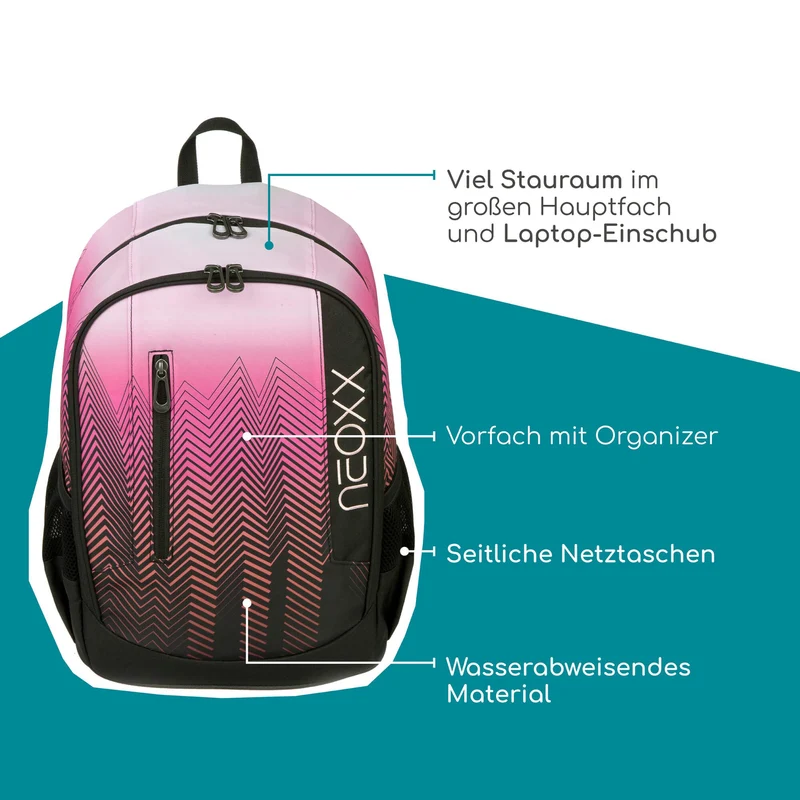Neoxx FLOW - Mochila escolar 42.5 cm (Sweet like sunset)
