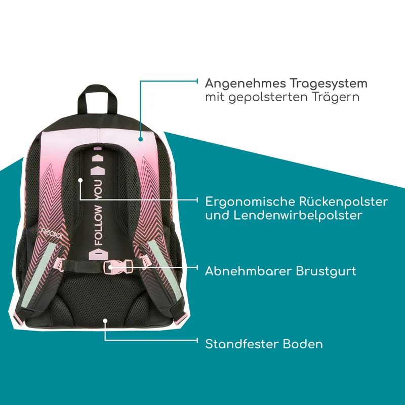 Neoxx FLOW - Mochila escolar 42.5 cm (Sweet like sunset)