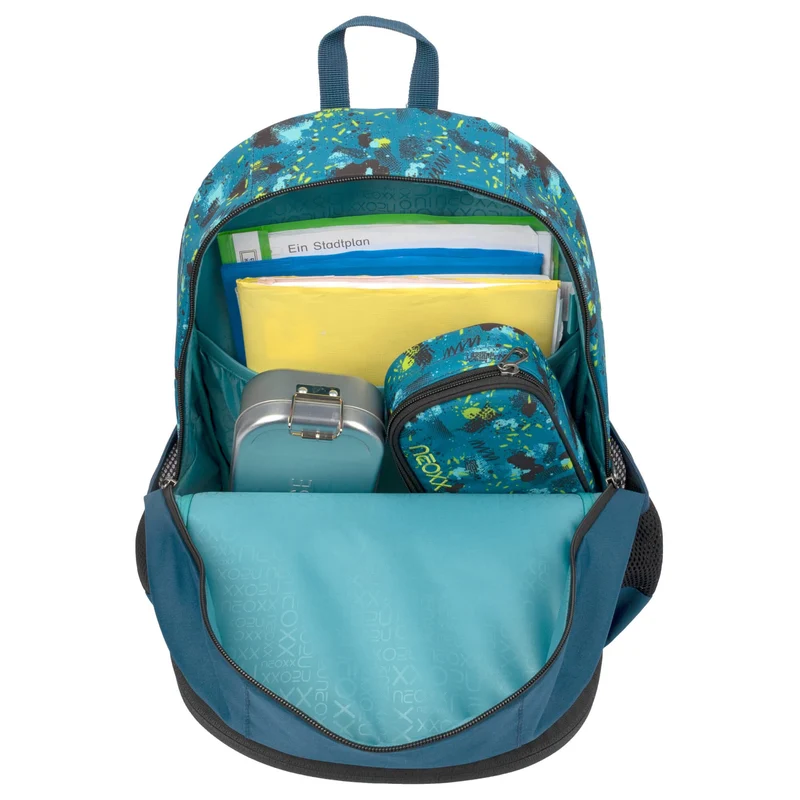 Neoxx FLOW - Mochila escolar 42.5 cm (Petrol extreme)