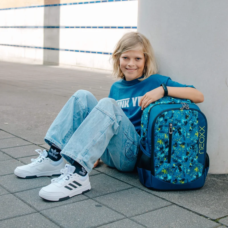 Neoxx FLOW - Mochila escolar 42.5 cm (Petrol extreme)