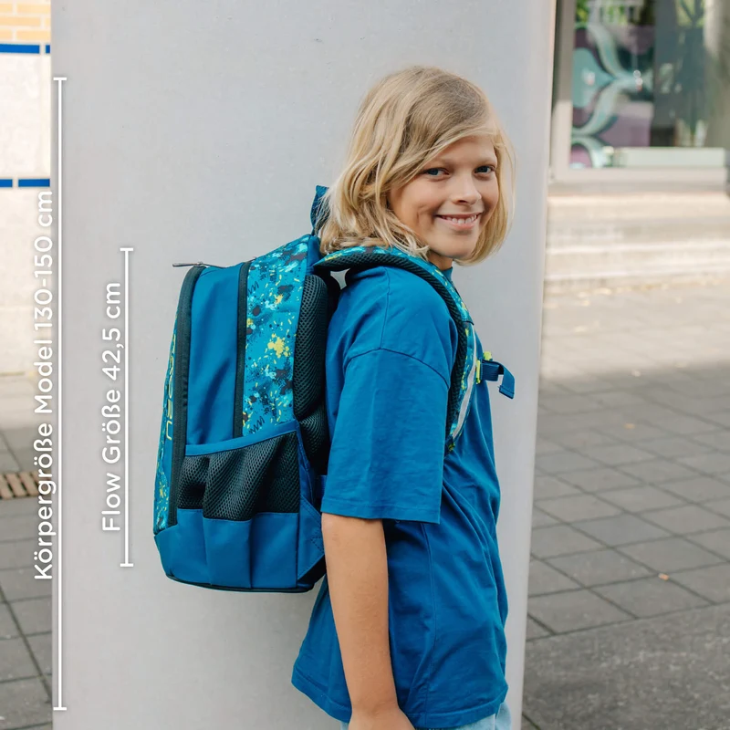 Neoxx FLOW - Mochila escolar 42.5 cm (Petrol extreme)