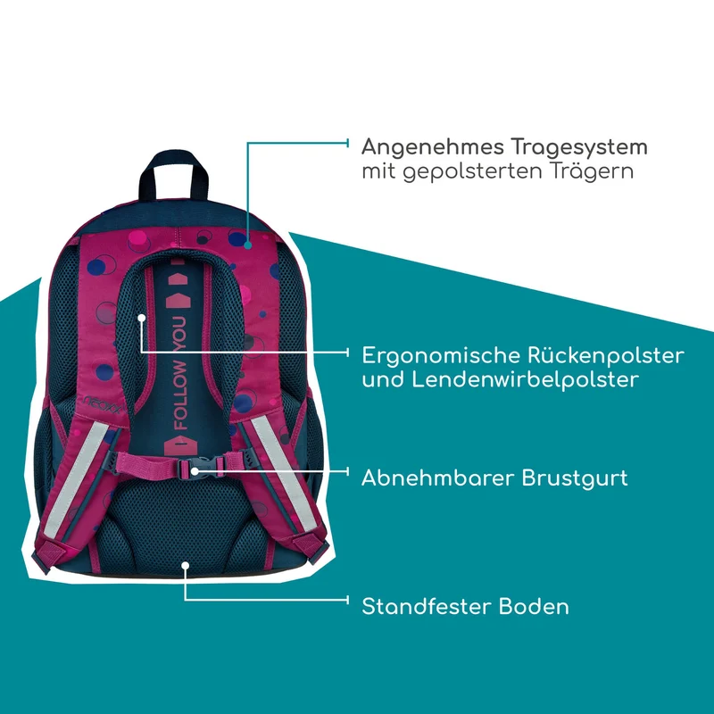 Neoxx FLOW - Mochila escolar 42.5 cm (Bubble me around)