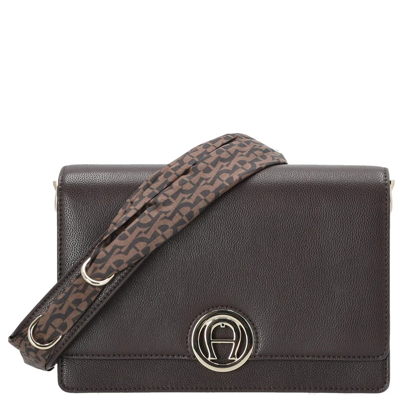 Aigner Livia - Bolso bandolera + Pañuelo 24 cm M (espresso brown)