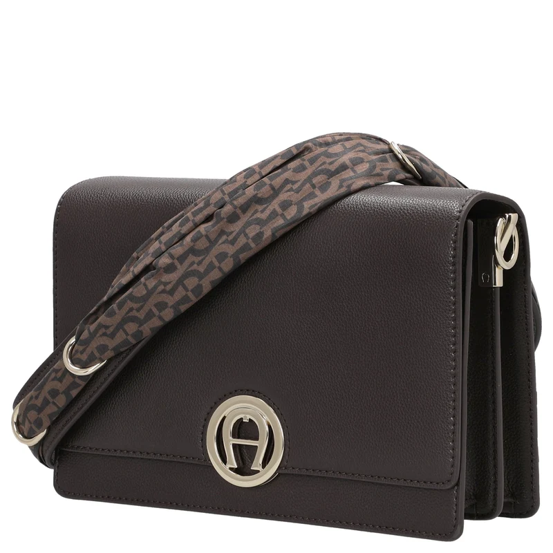 Aigner Livia - Bolso bandolera + Pañuelo 24 cm M (espresso brown)