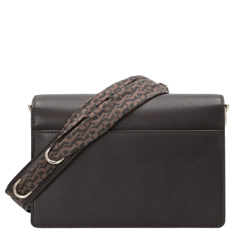 Aigner Livia - Bolso bandolera + Pañuelo 24 cm M (espresso brown)