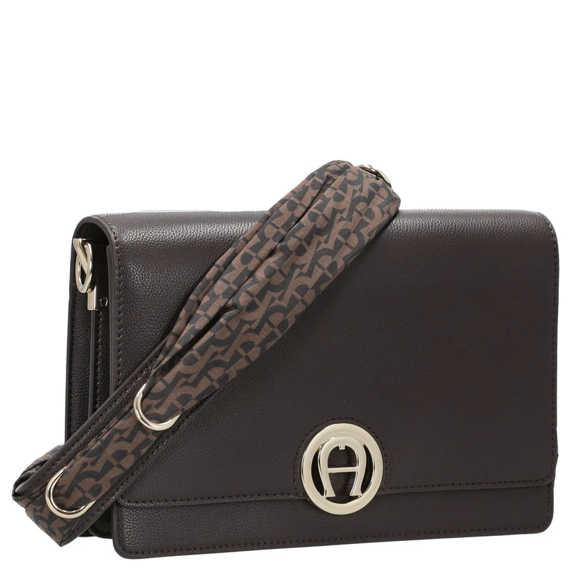 Aigner Livia - Bolso bandolera + Pañuelo 24 cm M (espresso brown)