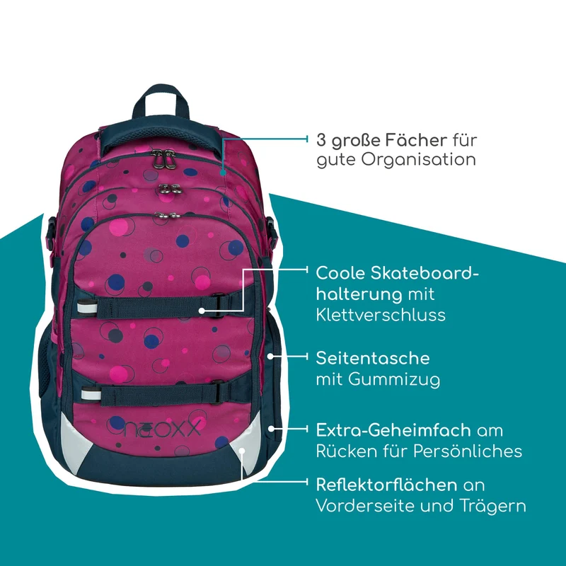 Neoxx ACTIVE PRO - Mochila escolar 45.5 cm (Bubble me around)