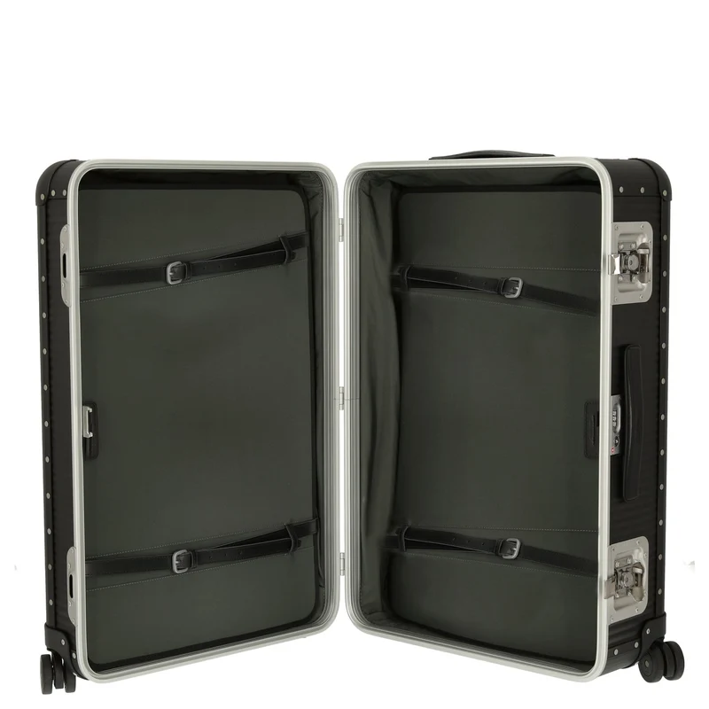 FPM Milano Bank aluminum Spinner 76 - Trolley de 4 ruedas 75 cm (caviar black)