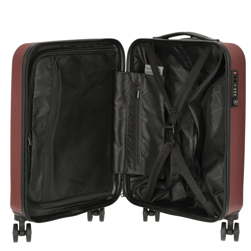 CHECK.IN Mailand - Trolley de cabina con 4 ruedas 55 cm (rot)