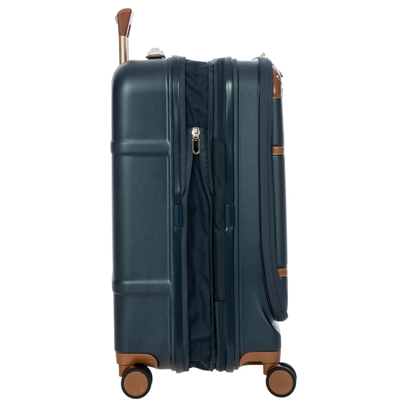 Brics Bellagio - Trolley de cabina con 4 ruedas y bolsillo delantero 55 cm expandible (blue/tan)