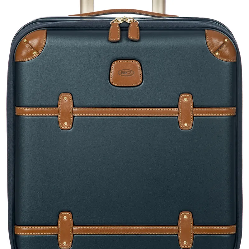 Brics Bellagio - Trolley de cabina con 4 ruedas y bolsillo delantero 55 cm expandible (blue/tan)