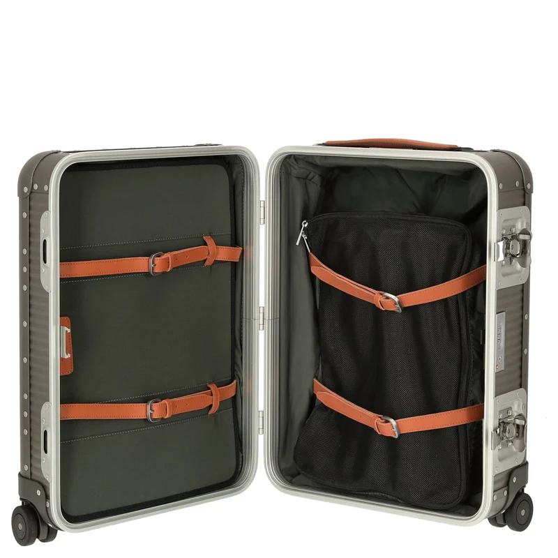 FPM Milano Bank aluminum Spinner 55 M - Trolley de cabina con 4 ruedas 55/25 cm (steel grey)