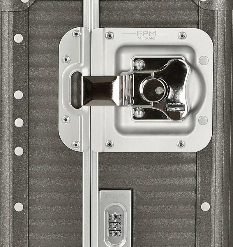 FPM Milano Bank aluminum Spinner 55 M - Trolley de cabina con 4 ruedas 55/25 cm (steel grey)