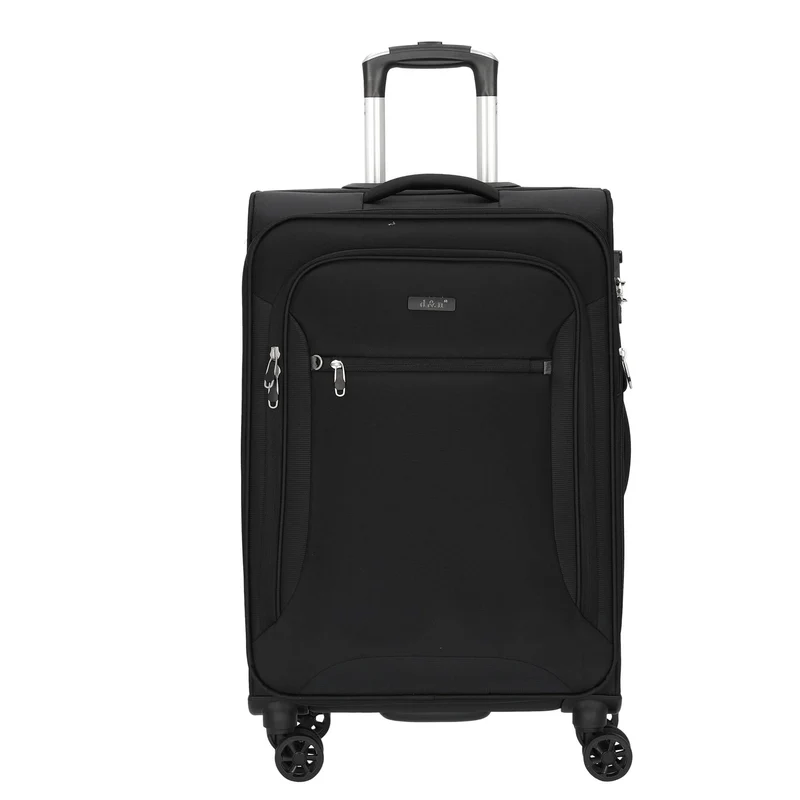 D&N Travel Line 6404 - Maleta de 4 Ruedas M 68 cm (color: negro)