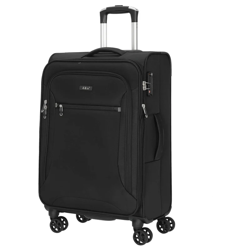 D&N Travel Line 6404 - Maleta de 4 Ruedas M 68 cm (color: negro)