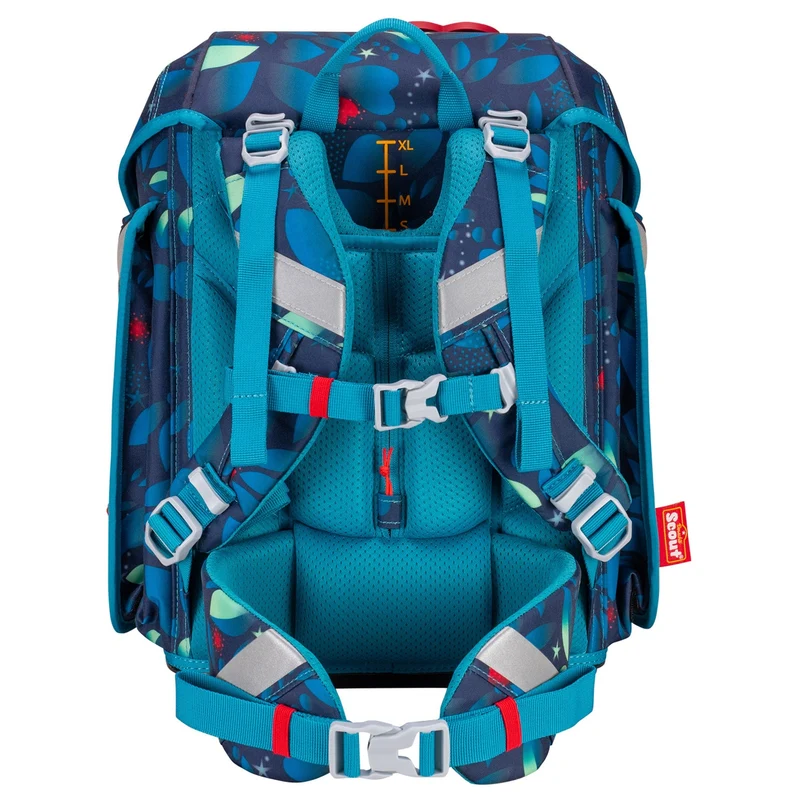 Scout Genius Exklusiv LED - Mochila escolar Set 4tlg. (White Unicorn)