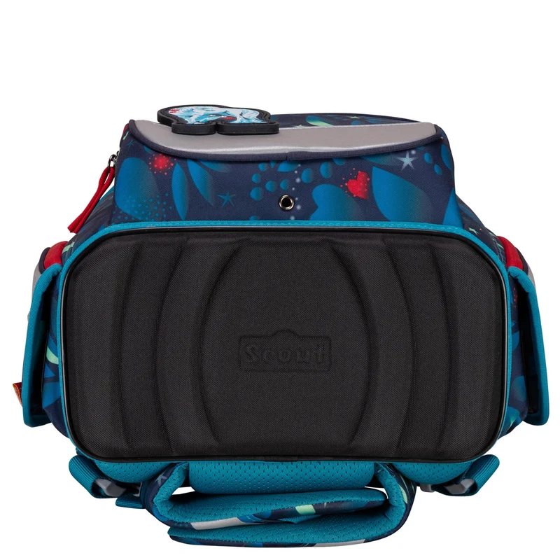 Scout Genius Exklusiv LED - Mochila escolar Set 4tlg. (White Unicorn)