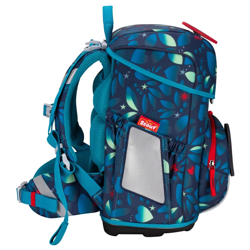Scout Neo Exklusiv LED - Mochila escolar Set 4tlg. (White Unicorn)