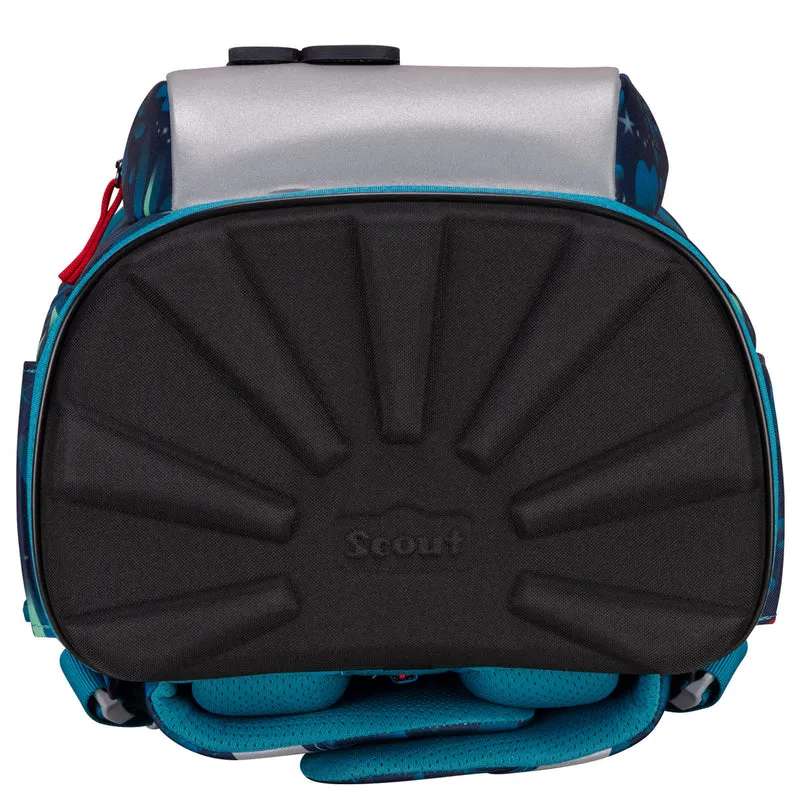 Scout Neo Exklusiv LED - Mochila escolar Set 4tlg. (White Unicorn)