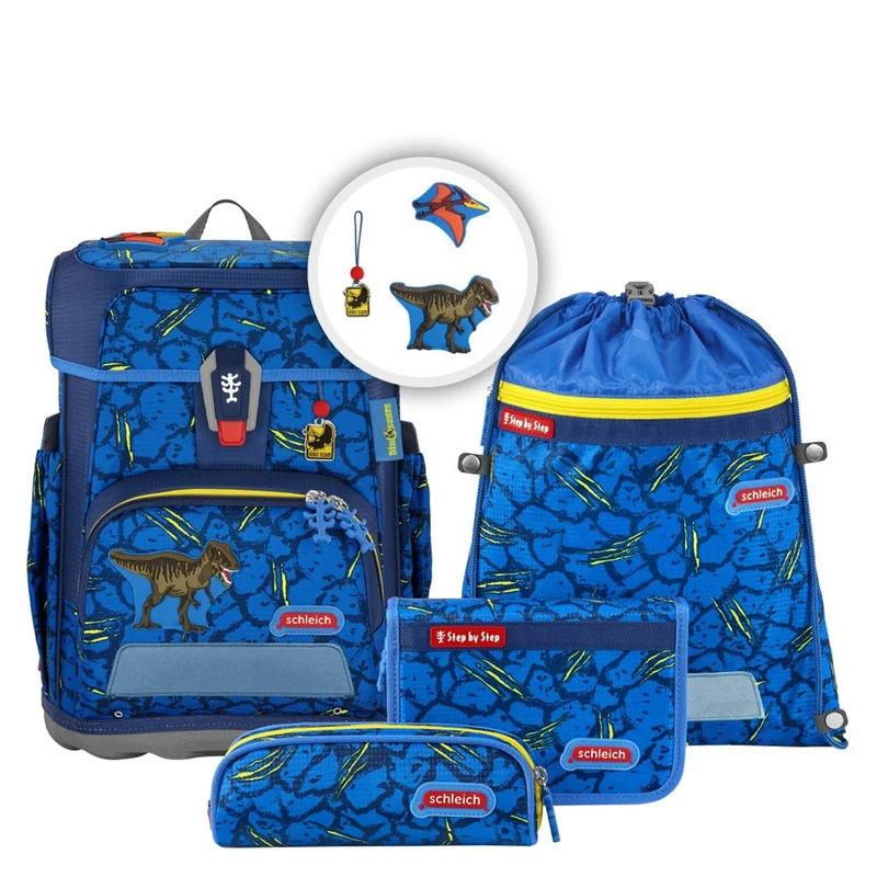 Step by Step Cloud Schleich - Set de mochila escolar 5 piezas (Dinosaurios - Tarbosaurus)