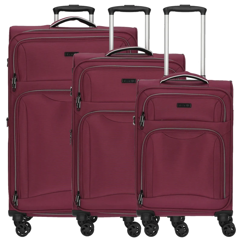 D&N Travel Line 9204 - Set de trolley, 3 piezas (purple)