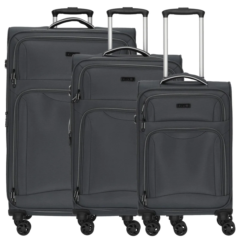 D&N Travel Line 9204 - Set de trolley, 3 pzas. (grau)
