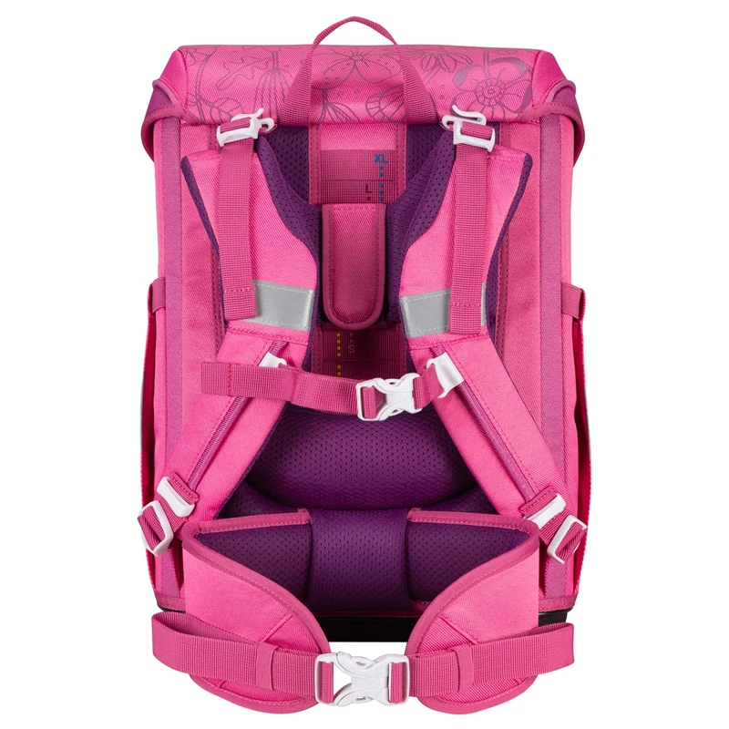 DerDieDas ErgoFlex Easy Exclusive ECO - Set de mochila escolar 5 piezas 950g (Planeta Rosa)