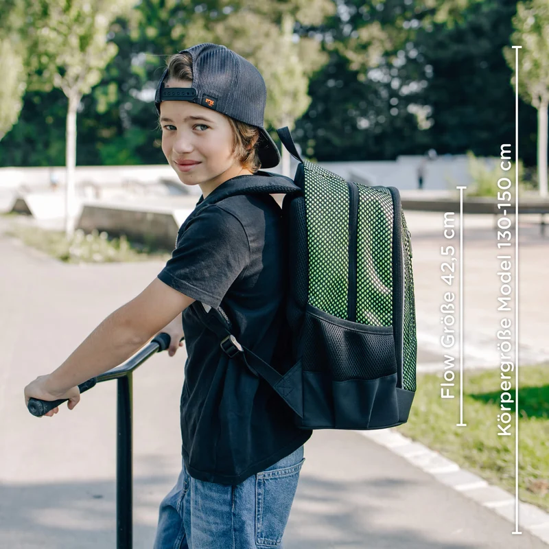Neoxx FLOW - Mochila escolar 42.5 cm (All about Neon)