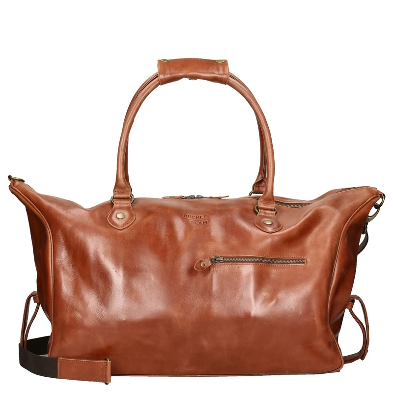 Buckle & Seam Linwood Weekender - Bolsa de viaje 50 cm Leder (cognac/dots)