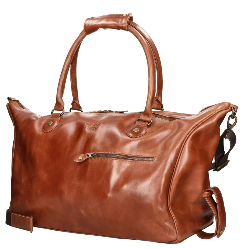Buckle & Seam Linwood Weekender - Bolsa de viaje 50 cm Leder (cognac/dots)