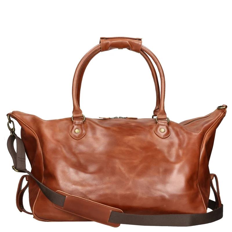 Buckle & Seam Linwood Weekender - Bolsa de viaje 50 cm Leder (cognac/dots)