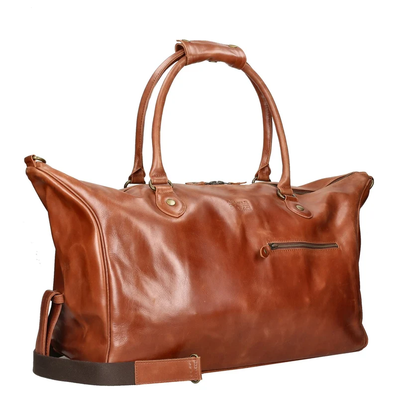 Buckle & Seam Linwood Weekender - Bolsa de viaje 50 cm Leder (cognac/dots)