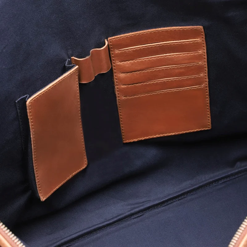Buckle & Seam Linwood Weekender - Bolsa de viaje 50 cm Leder (cognac/dots)