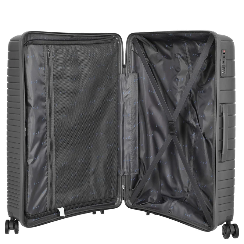 D&N Travel Line 4600 - Juego de maletas, 3 piezas (gris)