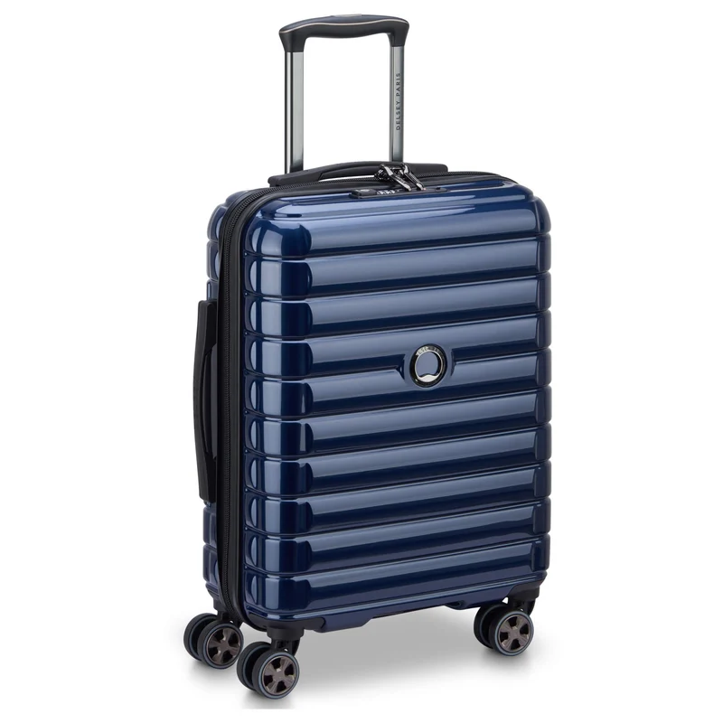 Delsey Paris Shadow 5.0 - Trolley de cabina Slim Line USB 4 ruedas 55 cm (marineblau)