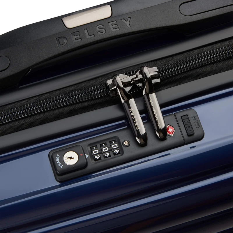 Delsey Paris Shadow 5.0 - Trolley de cabina Slim Line USB 4 ruedas 55 cm (marineblau)