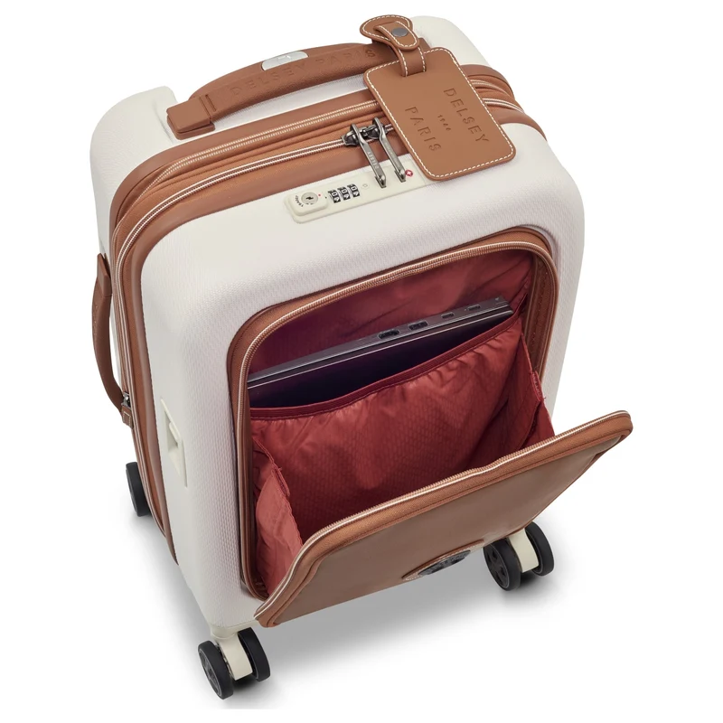 Delsey Paris Chatelet Air 2.0 - Trolley de cabina de 4 ruedas 55 cm expandible 14" USB (angora)