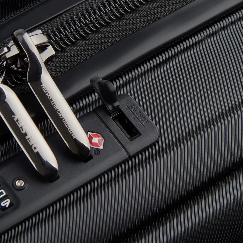 Delsey Paris Shadow 5.0 - Trolley de cabina con 4 ruedas Slim Line USB 55 cm (schwarz)